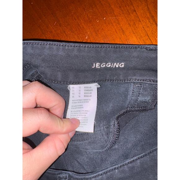 American Eagle Black Jeggings Sz 12 - Picture 2 of 3